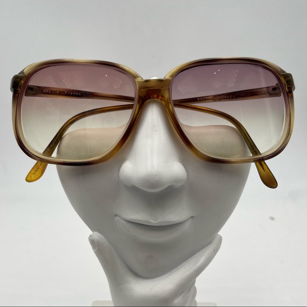 Vintage Essex Brown Oval Sunglasses Frames Pierre